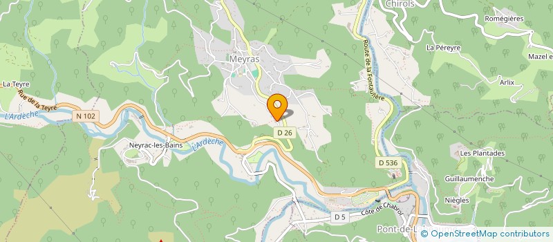 localisation de l'entreprise CORPS AZIMUT(S)  MEYRAS