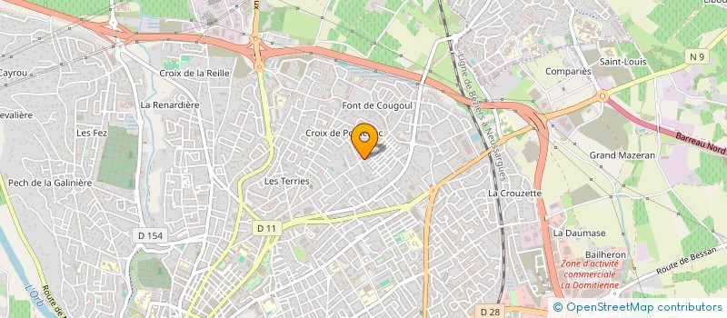 localisation de l'entreprise CORPS COMMUNICATION à BEZIERS