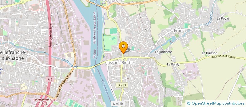 localisation de l'entreprise CORPS ET AMES  JASSANS-RIOTTIER