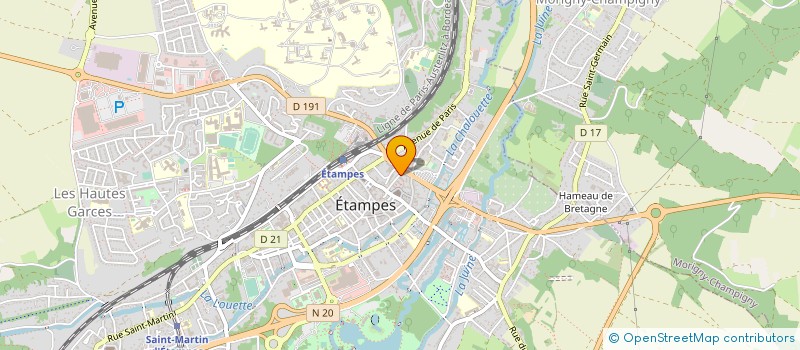 localisation de l'entreprise CORPS ET ARTS à ETAMPES