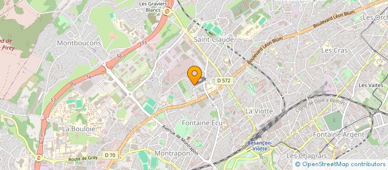 localisation de l'entreprise CORPS ET ARTS  BESANCON