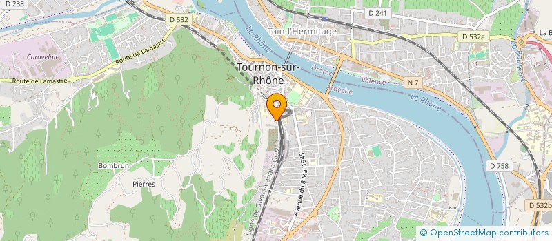 localisation de l'entreprise CORPS ET BIEN ETRE à TOURNON-SUR-RHONE
