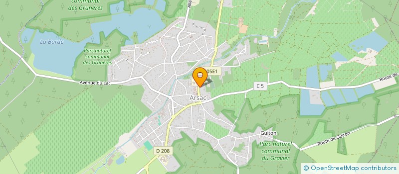 localisation de l'entreprise CORPS ET BIEN ETRE  ARSAC