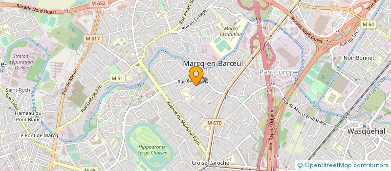 localisation de l'entreprise CORPS ET CONSCIENCE à MARCQ-EN-BARŒUL