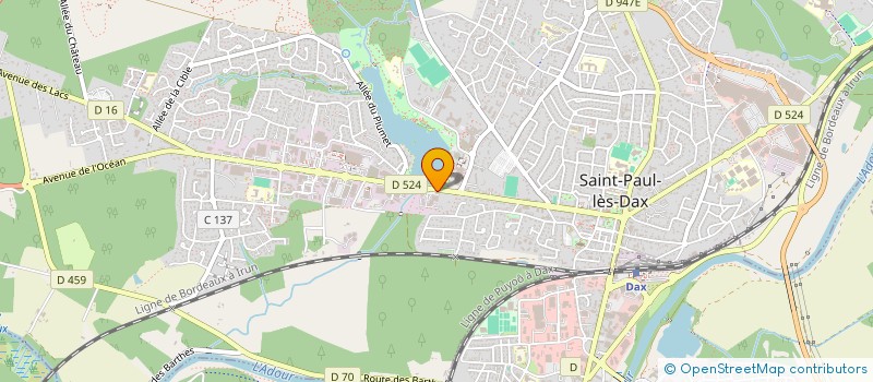 localisation de l'entreprise CORPS ET GRAPHIA  SAINT-PAUL-LES-DAX