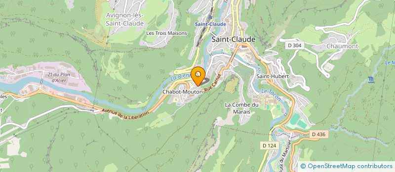 localisation de l'entreprise CORPS ET MOUVEMENT DANSE  SAINT-CLAUDE