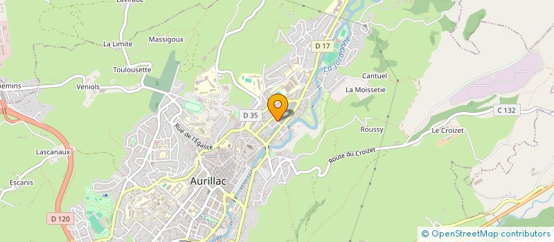 localisation de l'entreprise CORPS ET REFLETS  AURILLAC