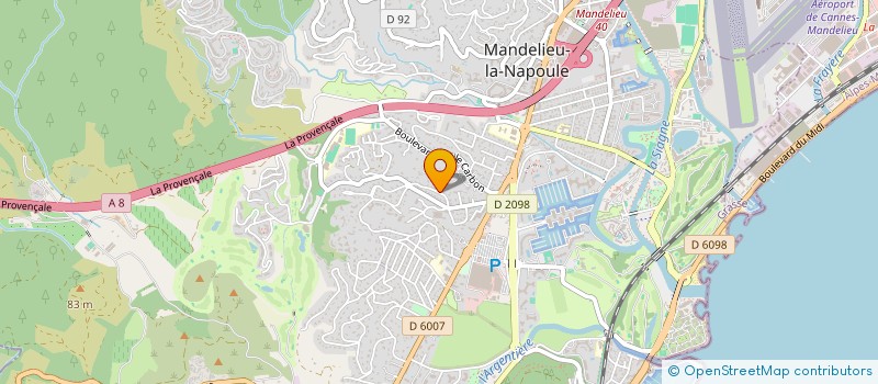 localisation de l'entreprise CORPSTECH à MANDELIEU-LA-NAPOULE