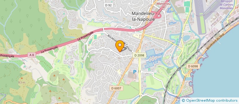 localisation de l'entreprise CORPSTECH FORMATION à MANDELIEU-LA-NAPOULE