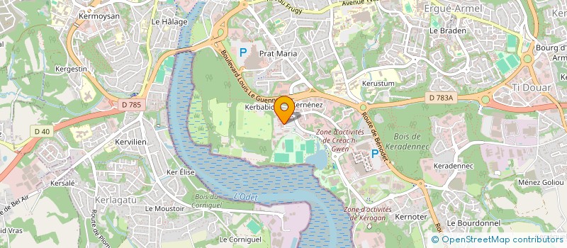 localisation de l'entreprise CORRE FAMILY  QUIMPER
