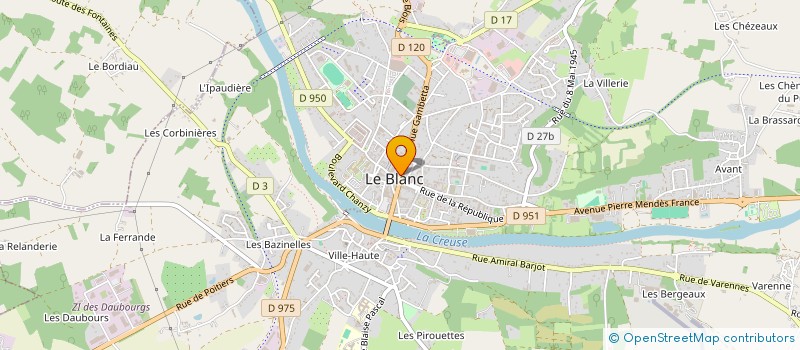 localisation de l'entreprise CORRE OPTIQUE à LE BLANC