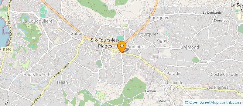localisation de l'entreprise CORREIA à SIX-FOURS-LES-PLAGES