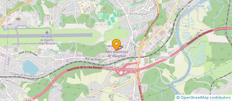 localisation de l'entreprise CORRET SERRURERIE à ANGLET