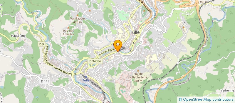 localisation de l'entreprise CORREZE ABATTAGE à TULLE