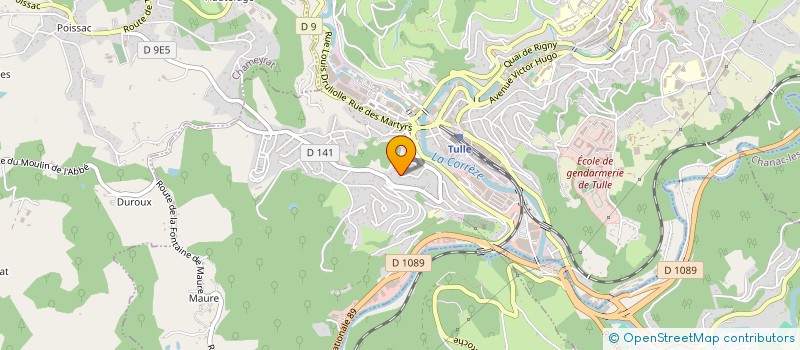 localisation de l'entreprise CORREZE ARTS MARTIAUX  TULLE