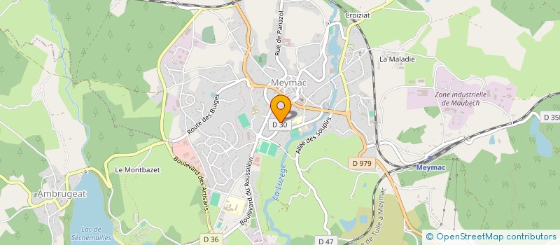 localisation de l'entreprise CORREZE BOIS SERVICES  MEYMAC