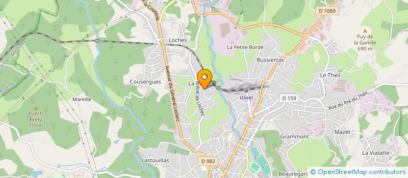 localisation de l'entreprise CORREZE DECORATION  USSEL