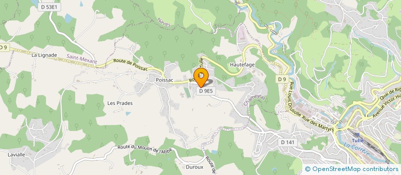 localisation de l'entreprise CORREZE ELAGAGE à CHAMEYRAT