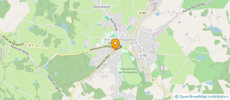 localisation de l'entreprise CORREZE INVESTISSEMENT DEVELOPPEMENT  ARNAC-POMPADOUR