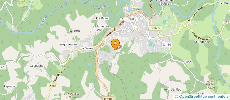 localisation de l'entreprise CORREZE LOISIRS à TREIGNAC