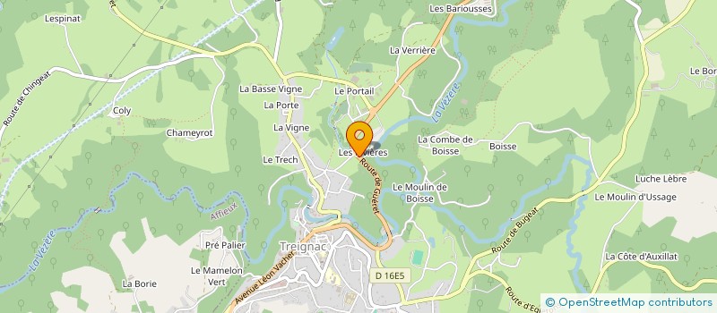localisation de l'entreprise CORREZE METALLERIE SERRURERIE à TREIGNAC