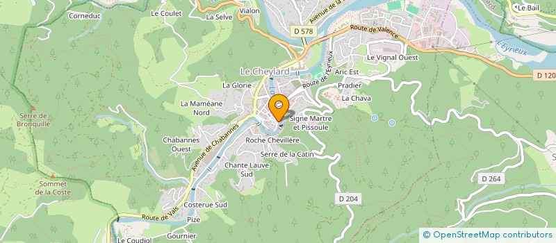 localisation de l'entreprise CORROIERIE DE LA DORNE à LE CHEYLARD
