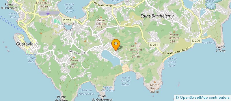 localisation de l'entreprise CORSAIRE CARAIBE SERVICES à SAINT-BARTHELEMY