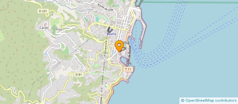 localisation de l'entreprise CORSE DIFFUSION PARFUMERIE à BASTIA