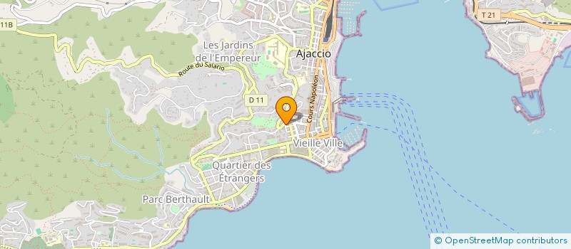 localisation de l'entreprise CORSE ROUTE TRANSPORTS à AJACCIO