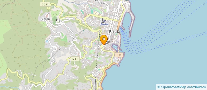 localisation de l'entreprise CORSEGA à BASTIA