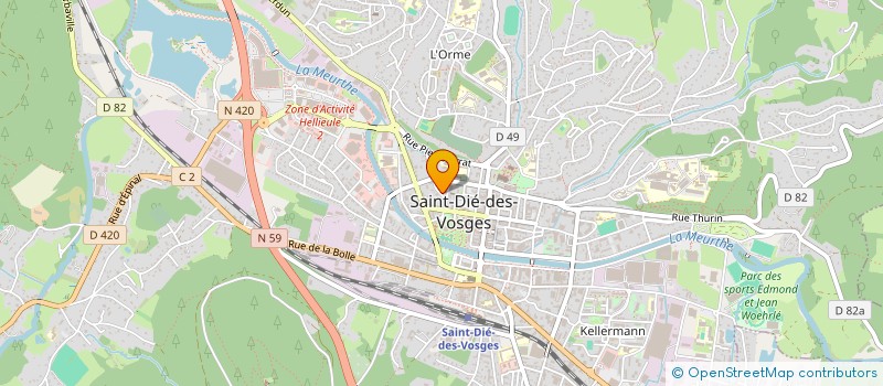 localisation de l'entreprise CORSIC'ALM à SAINT-DIE-DES-VOSGES