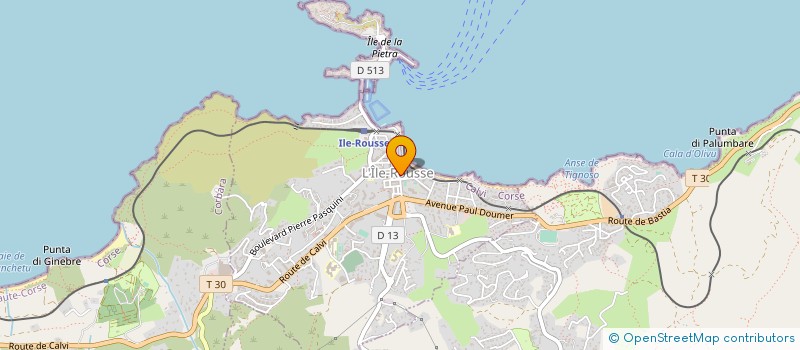 localisation de l'entreprise CORSICA HOTELS à L'ILE ROUSSE