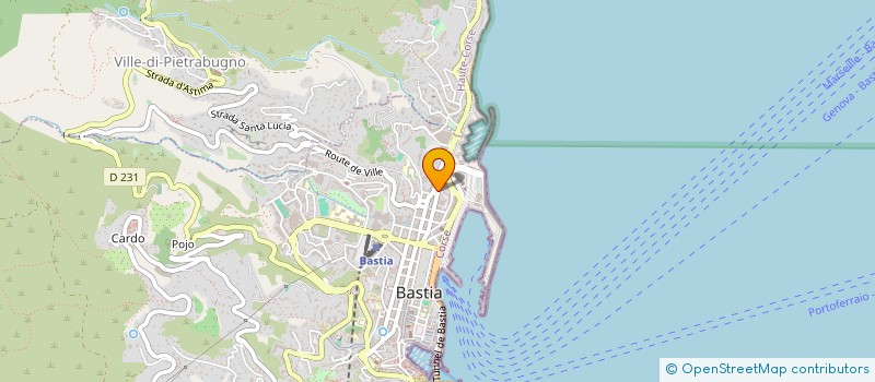 localisation de l'entreprise CORSICA INTERNATIONAL DIFFUSION  BASTIA