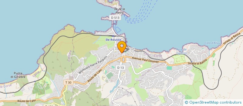localisation de l'entreprise CORSICA SPORTS à L'ILE ROUSSE