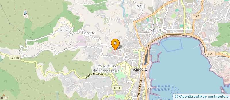 localisation de l'entreprise CORSICA SPORTS LOISIRS GENDARMERIE D'AJACCIO  AJACCIO