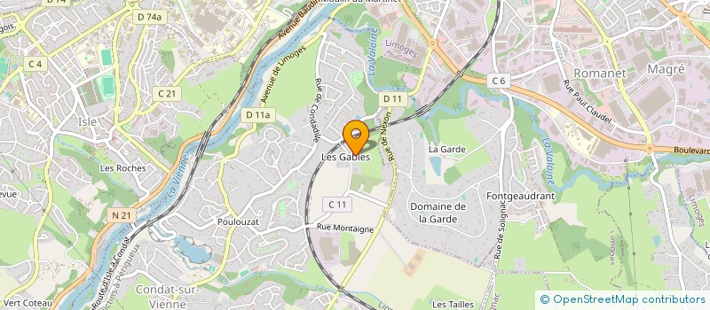 localisation de l'entreprise CORSILOU  CONDAT-SUR-VIENNE