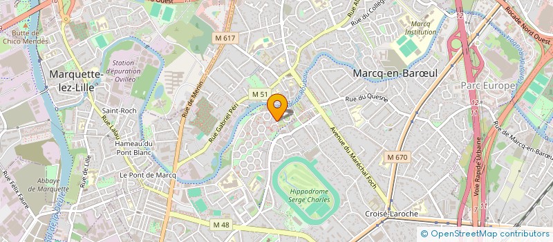 localisation de l'entreprise CORTEEL IMMO à MARCQ-EN-BARŒUL