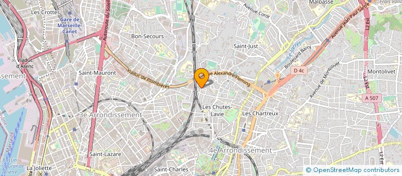 localisation de l'entreprise CORTES TRANSPORT  MARSEILLE