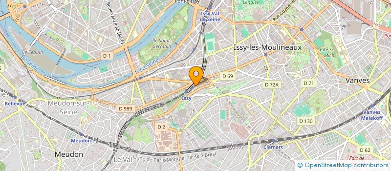 localisation de l'entreprise CORTEX DP à ISSY-LES-MOULINEAUX