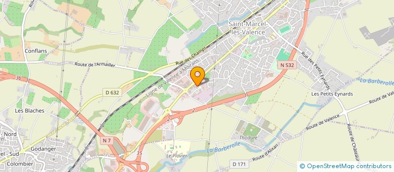 localisation de l'entreprise CORTEX OS  SAINT-MARCEL-LES-VALENCE