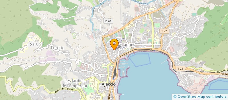 localisation de l'entreprise CORTICCHIATO ET WEBER à AJACCIO