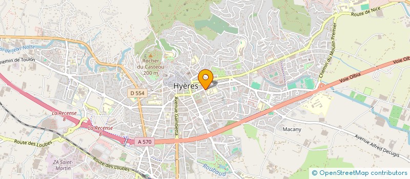 localisation de l'entreprise CORTINA à HYERES