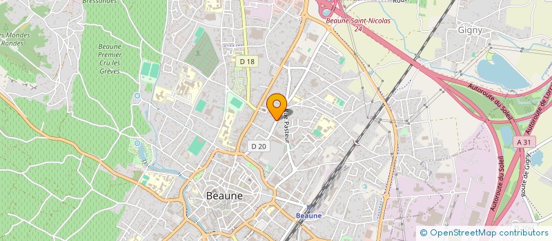 localisation de l'entreprise CORTON à BEAUNE