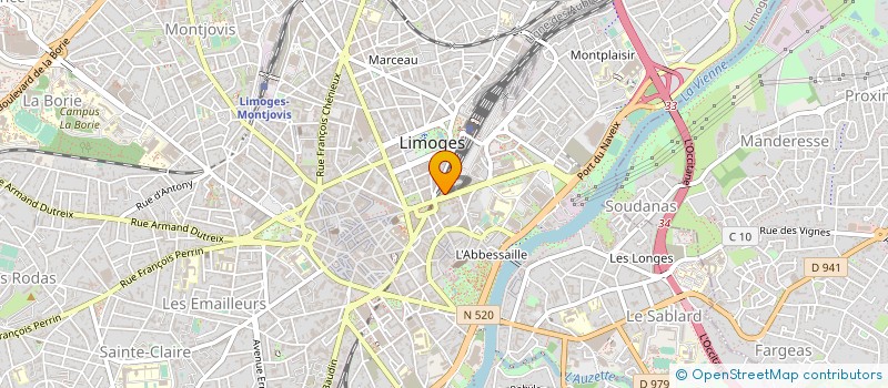 localisation de l'entreprise CORUO à LIMOGES