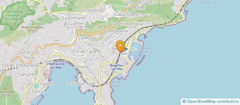 localisation de l'entreprise CORVETTE à BEAULIEU-SUR-MER