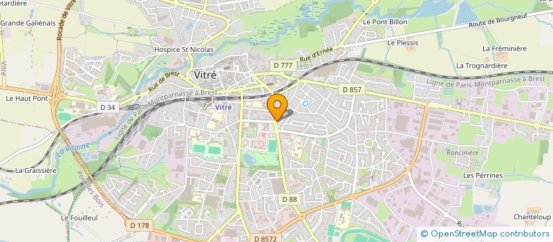 localisation de l'entreprise CORVIN  VITRE