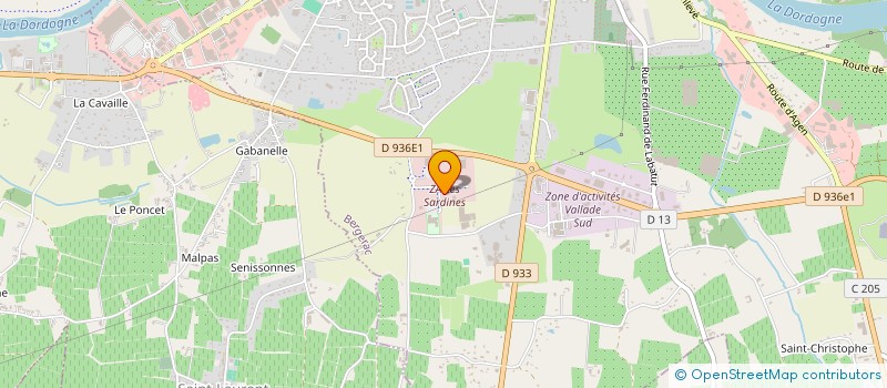 localisation de l'entreprise CORYLUS à BERGERAC