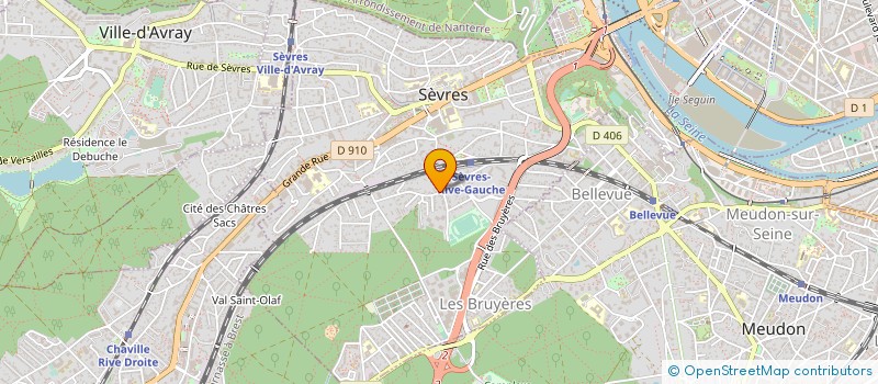 localisation de l'entreprise CORYPHENE à SEVRES