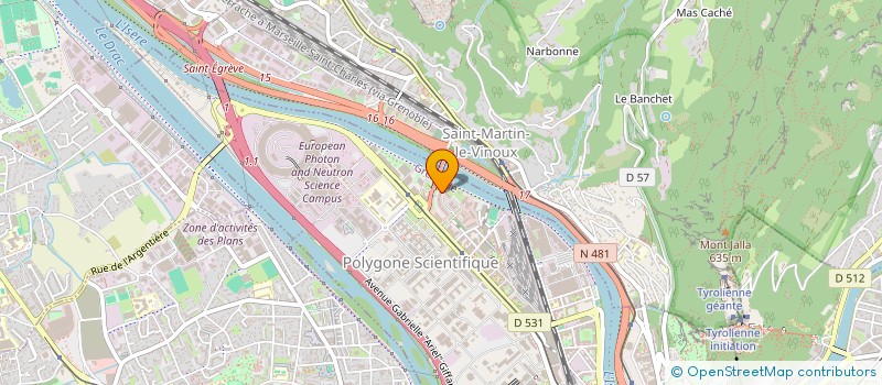 localisation de l'entreprise CORYS à GRENOBLE