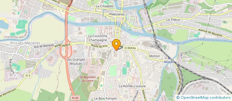 localisation de l'entreprise COS-AZUREVA 08  CHARLEVILLE-MEZIERES